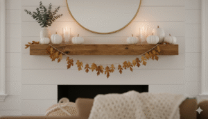 top 6 minimalist and rustic fall mantle decor