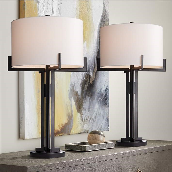 Rank 3: Industrial Table Lamps (Set of Two by INCU)