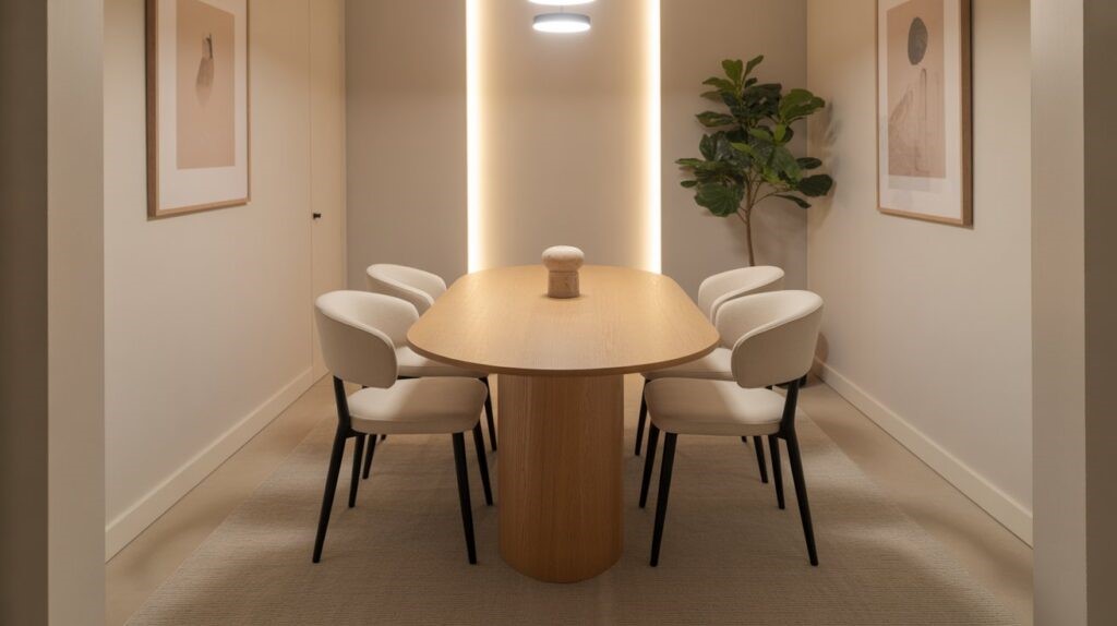 Oval Tables for Narrow Spaces